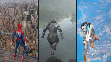 20 HIGHEST Jumps We TRIED in 20 Video Games
